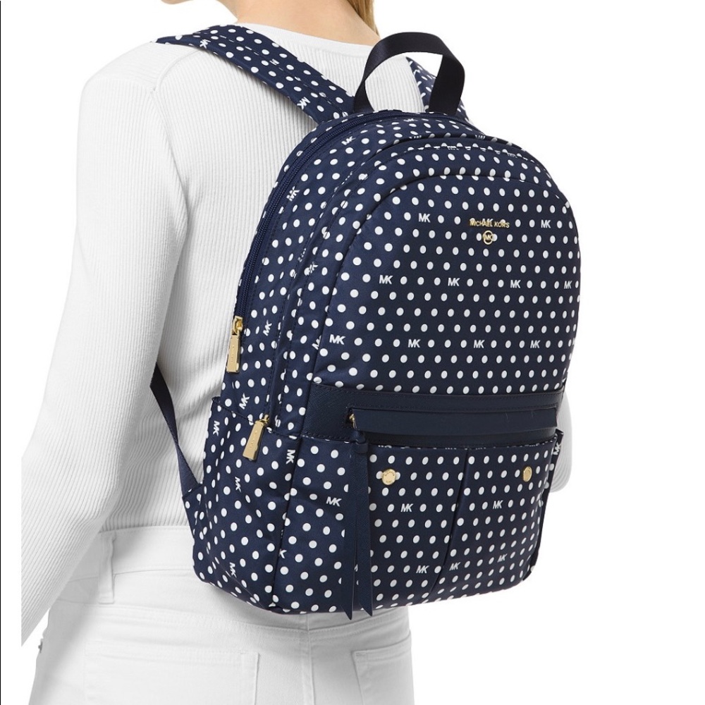 Prescott Polka Dot Signature Nylon Medium Backpack - Picture 2 of 5